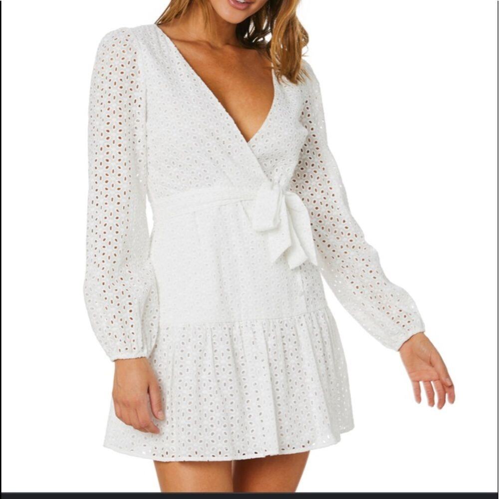 MINKPINK Ivory eyelet Mini Dress New! Size small- new with tags!